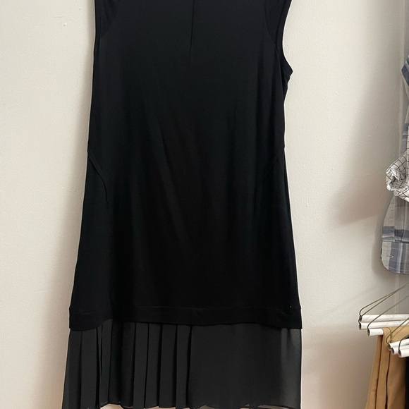 All Saints Black Mini Dress with Pleated Hem - Picture 4 of 4
